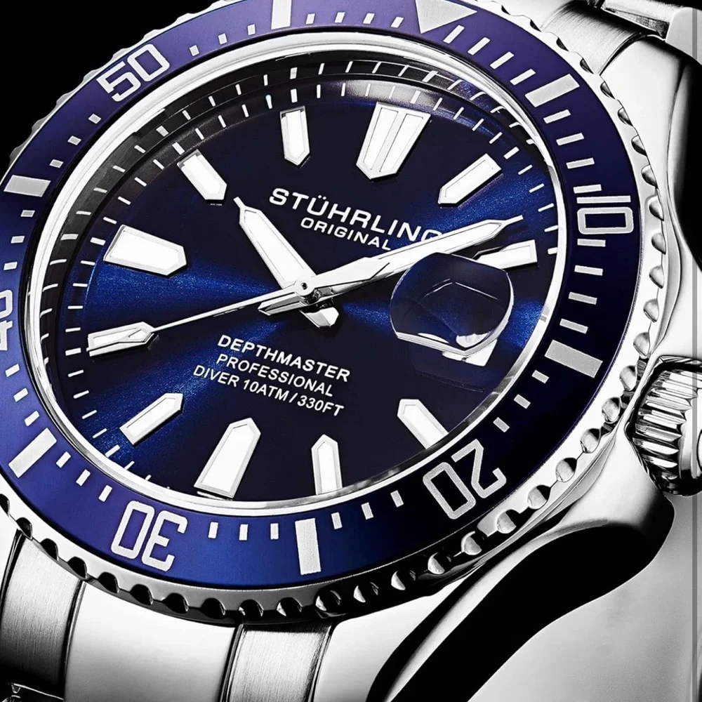 Stuhrling Original Blue and Silver Dive Watch - Picture 2 of 13